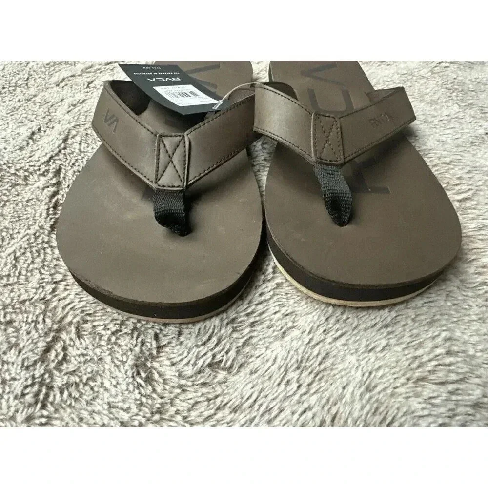 RVCA Mens VA Sport Federal Sandals - Dark Brown Size 9